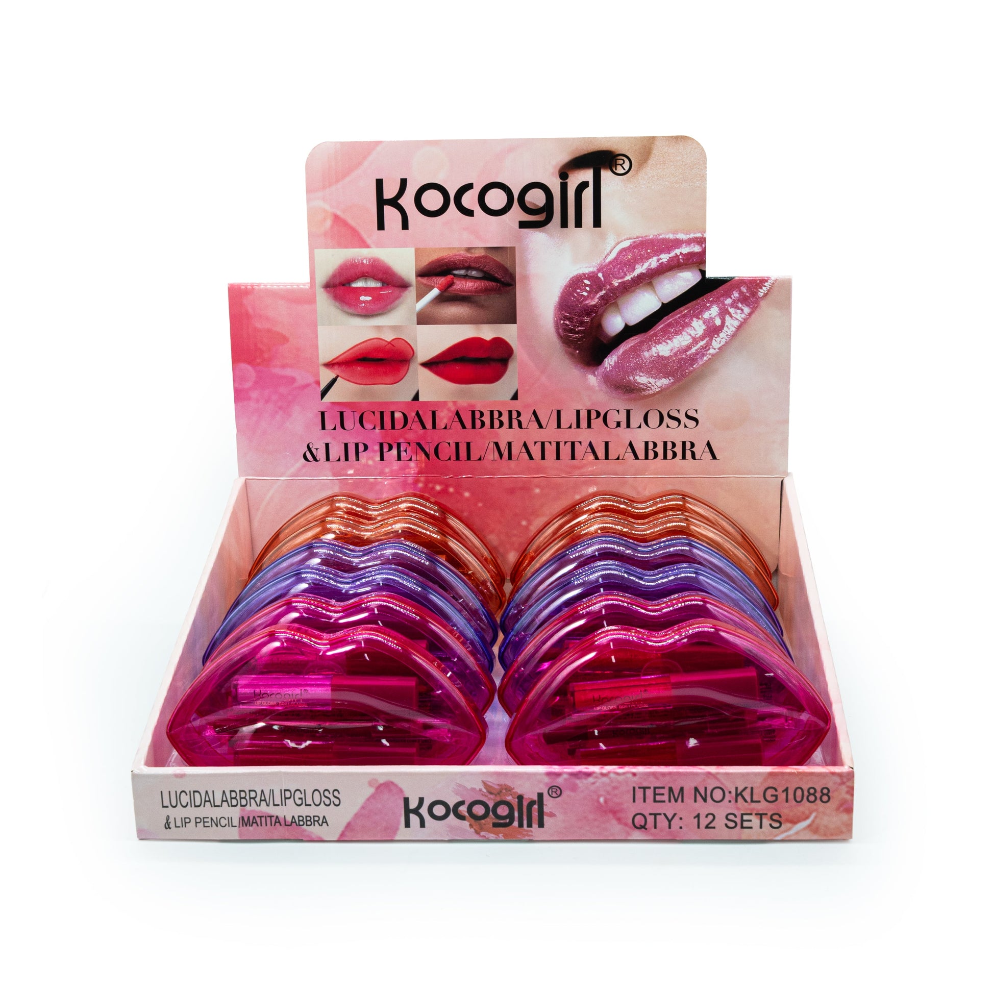 LIP COMBO KOCOGIRL LABIAL, GLOSS Y DELINEADOR