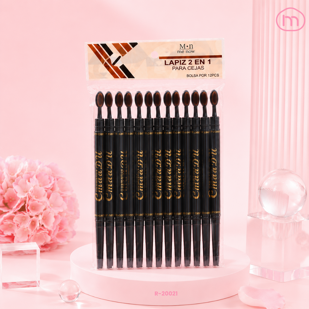 LAPIZ DE CEJAS CON BROCHA X12 NEGRO