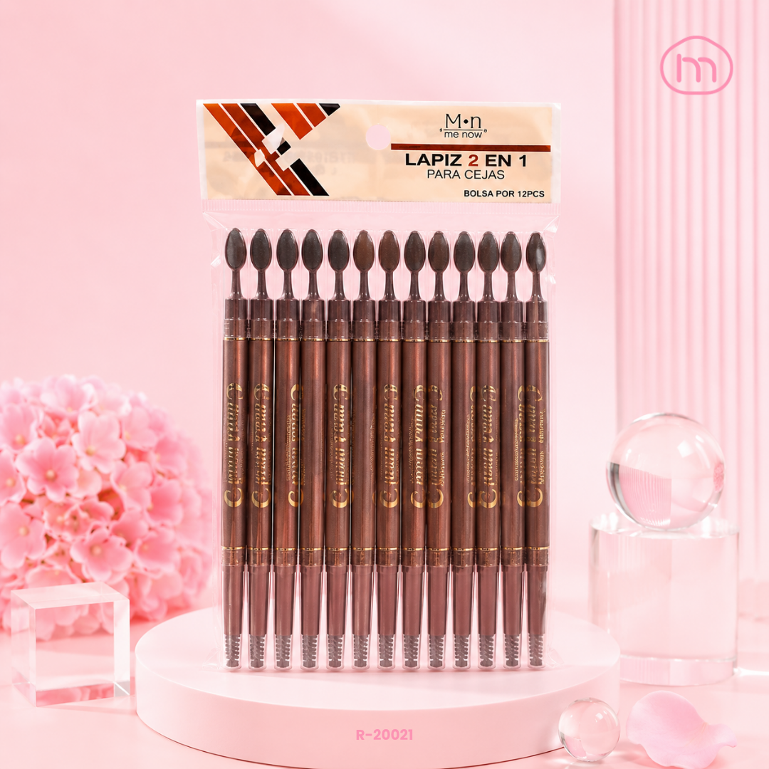 LAPIZ DE CEJAS CON BROCHA CAFE X12