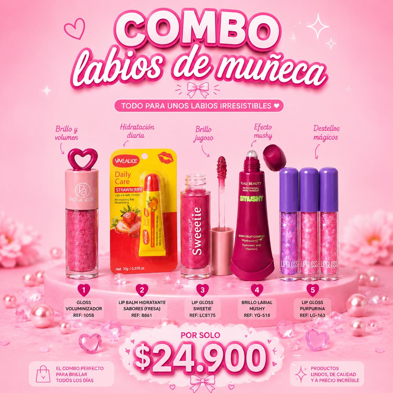 COMBO LABIOS DE MUÑECA